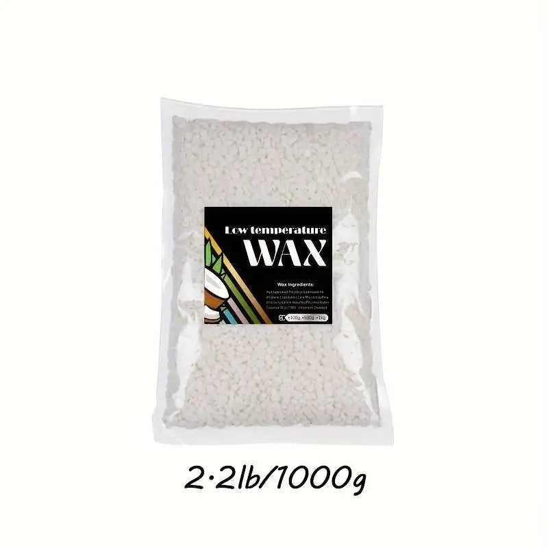 2.2lb Hard Wax Beans Solid Hair Remover No Strip Depilatory Hot Film Wax Bead Hair Removal for Full Body Bikini Face Leg Eyebrow