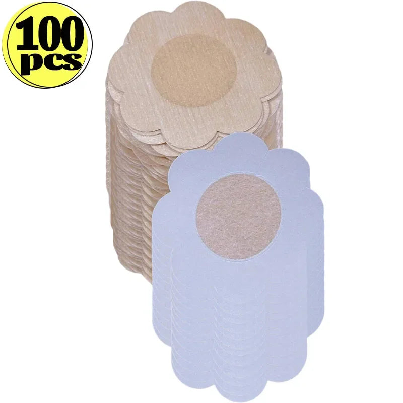 10/200PCS Women Nipple Cover Stickers Breast Lift Tape Pasties Invisible Self-Adhesive Disposable Bra Padding Chest Paste Patch