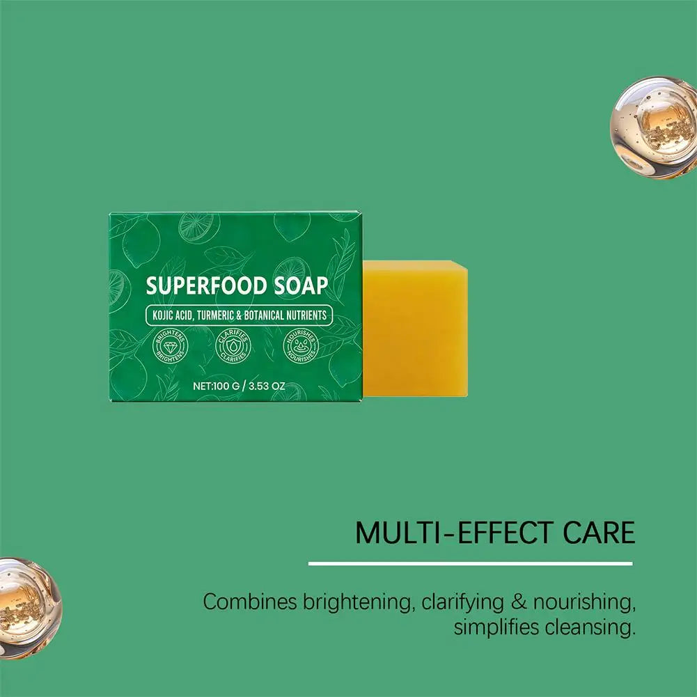 1/2PCS Turmeric Lemon Soap for Dark Spots Removal Skin Brightening Face Body Wash Deep Cleansing Nourishing Hyperpigmentation Ca
