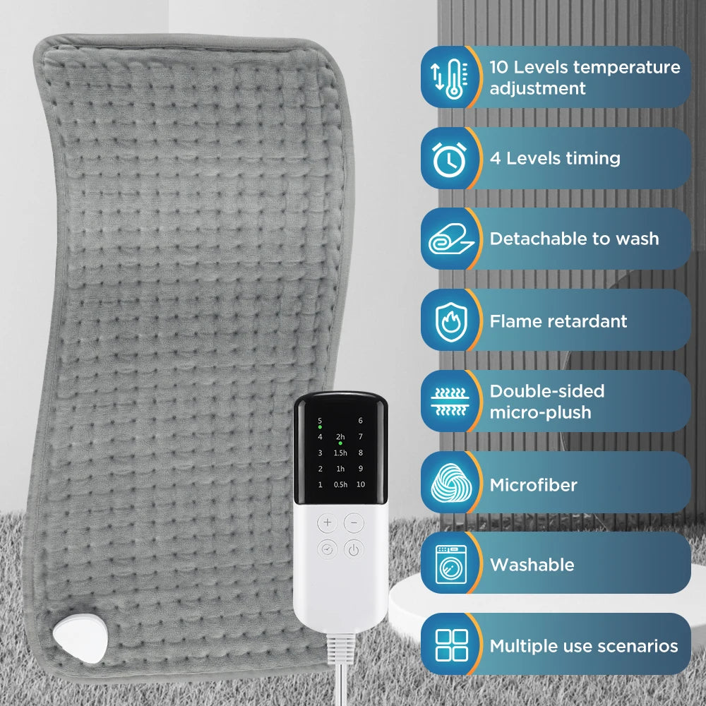 Home Electric Heating Pad Back Shoulder Office Winter Warming Blanket 10 Heat Thermal Mat Abdomen Period Menstrual Belt