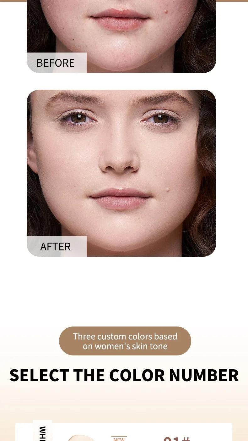 Color Changing Foundation Makeup Concealer Long Lasting Moisturizing Nourishing Oil-Control Skin Face Base Cosmetics