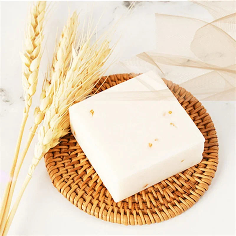 65g Rice Milk Soap Collagen Vitamin Skin Whitening Acne Pore Removal Moisturizing Cleansing Handmade Rice Milk Soap