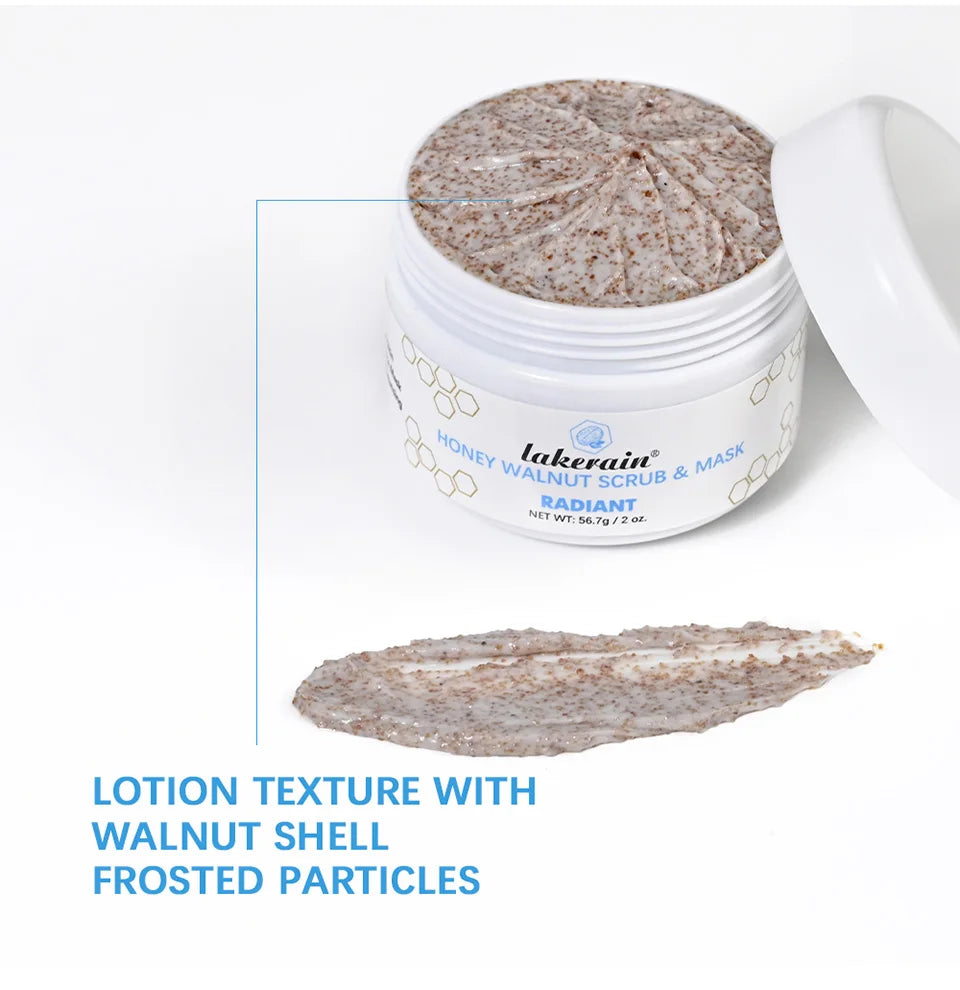 Facial Scrub & Face Exfoliator Mask Skin CareMoisturizing brightening Nourishing Cleansing Honey Walnut Facial Exfoliants Mask