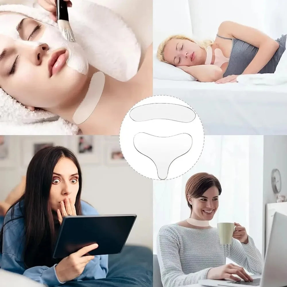New Reusable Chest Pad Silicone Transparent Chest Patch T-shape Breast Lifting Wrinkles Remover Patch Skin Care Tools