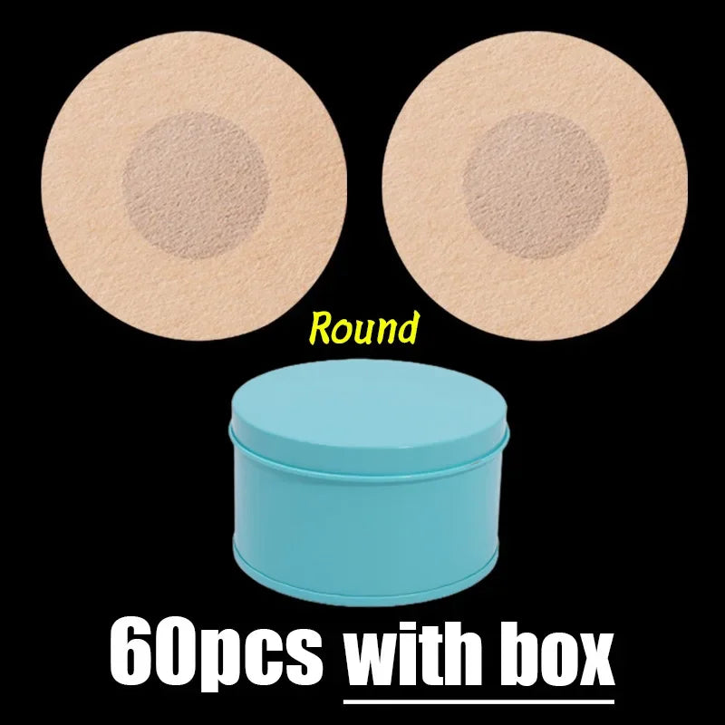 1Box Safety Nipple Cover Stickers Sexy Breast Lift Tape Patch Intimates Female Self-Adhesive Invisible Bra Chest Nipple Padding