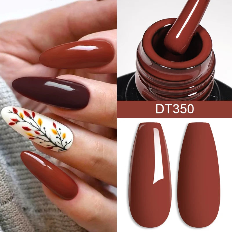 MEET ACROSS 7ml Wine Red Gel Nail Polish Long-Lasting French Style Gel Nail Supplies For Manicure DIY Design Nail Art Varnish