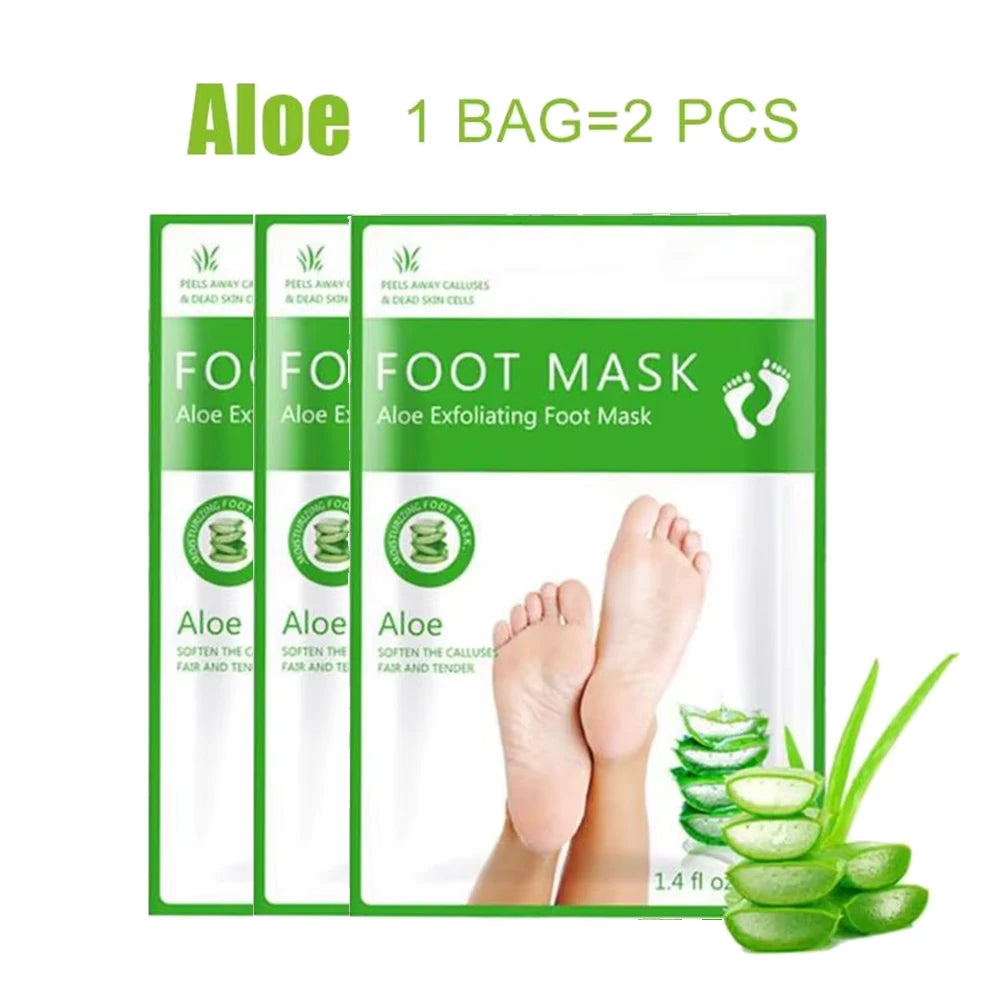 1/2/3 Pair Feet Exfoliating Foot Masks Pedicure Socks Exfoliation Scrub for Feet Mask Remove Dead Skin Heels Foot Peeling Mask