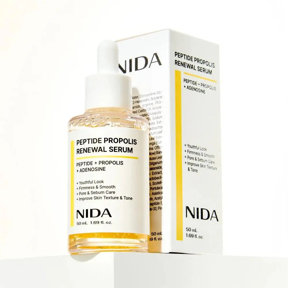 NIDA Propolis Peptide Renewal Facial Serum Ultimate Moisturizing Cream Retinol Probiotic Eye Cream Rejuvenating Firming Skincare