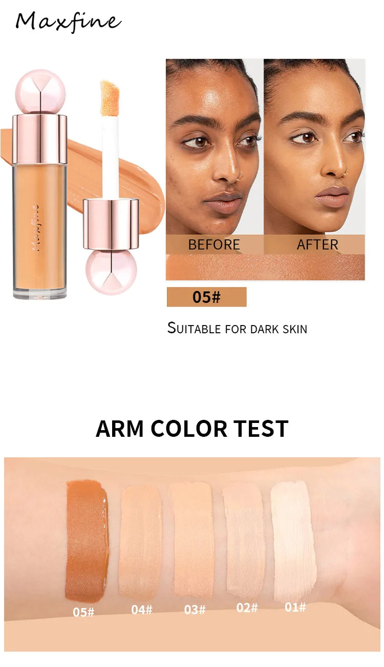 Concealer with Pore Blurring Moisturizing Oil Control Long Lasting Sweat Resistant Non Transfer for Covering Facial Blemishes