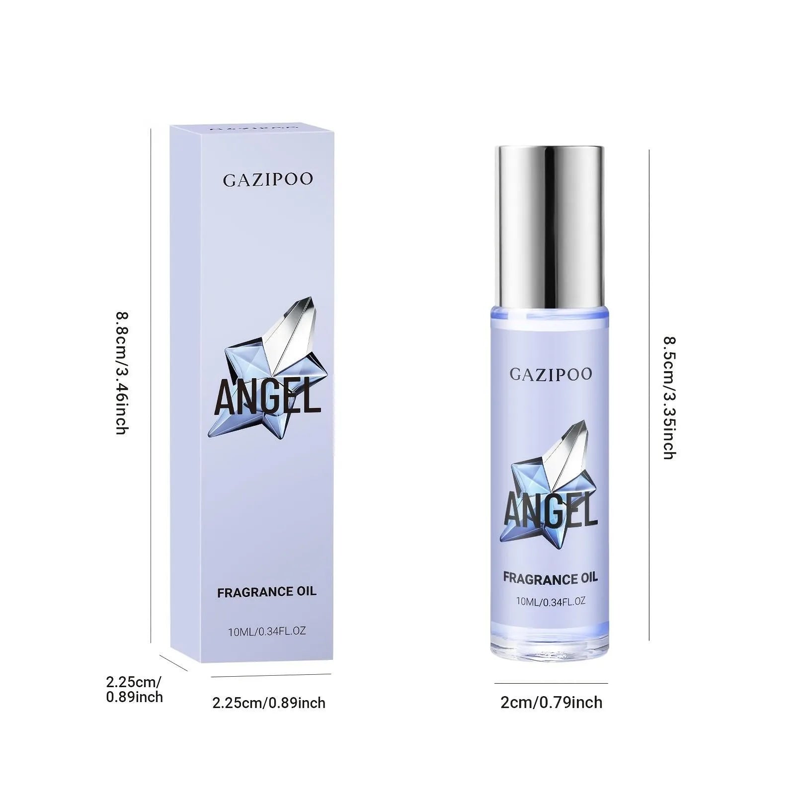 Angel Dopamine Roll-On Fragrance Oil - Pheromone Eau De Parfum for Women, 10ML, Enhances Confidence, Sparkling Star Design, Dail