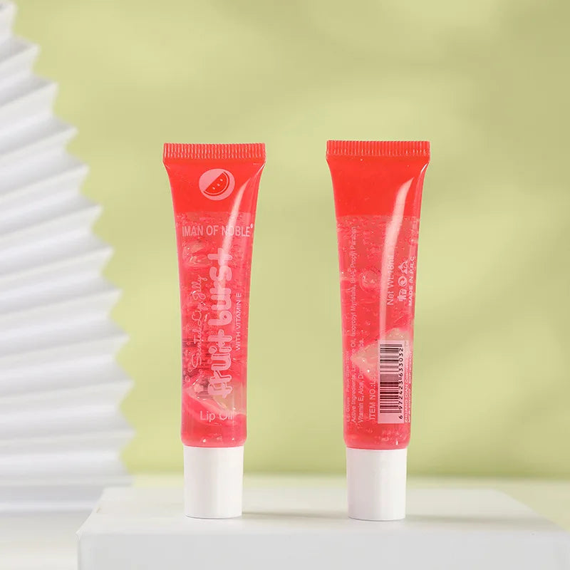 6Pcs Fruity Flavor Watery Glossy Lip Gloss Set Clear Lip Gel Hydrating Moisturizing Lip Gloss Women Lips Makeup