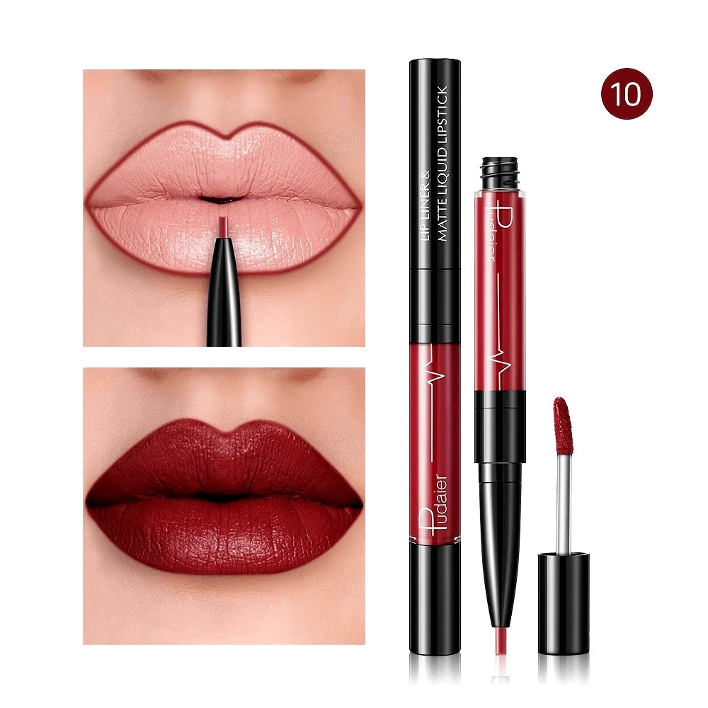 Waterproof Long Lasting Lip Liner Pencil, High Pigment Smooth Matte Lip Liner, Sweatproof Non-Fading Lip Contour Makeup