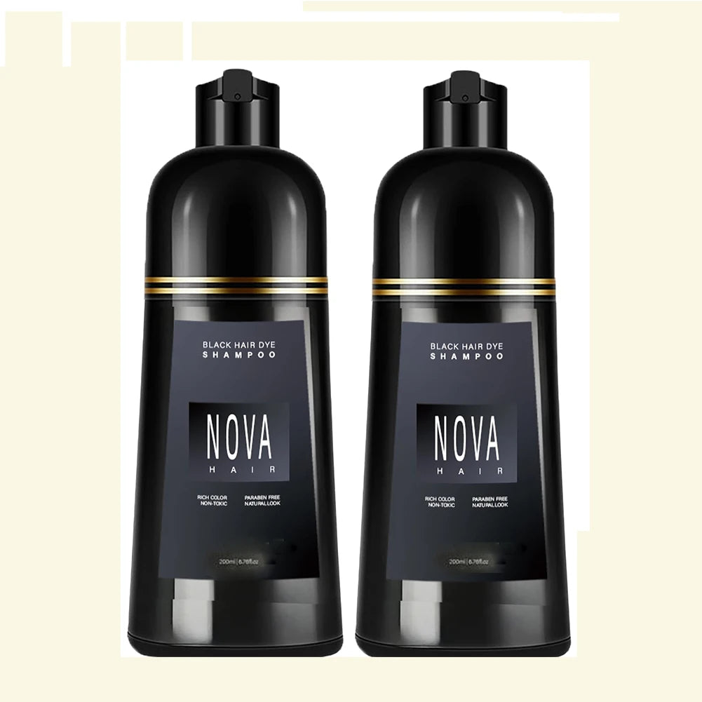 1/2/3PCS Black Hair Dye Shampoo Nova Hair Instant Dye Shampoo,Hair Dye Coloring  For Gray Hair Long Lasting Color in Minutes