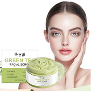 Green Tea Facial Scrub Deep Pore Cleansing Hydrating Blackhead Removal Dead Skin Gentle Exfoliating Scrub Skin Renewal Skin Care
