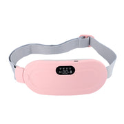 Electric Waist Massage Period Cramp Massager Vibrating Heating Belt for Menstrual Waist Stomach Abdominal Warm Palace Belt