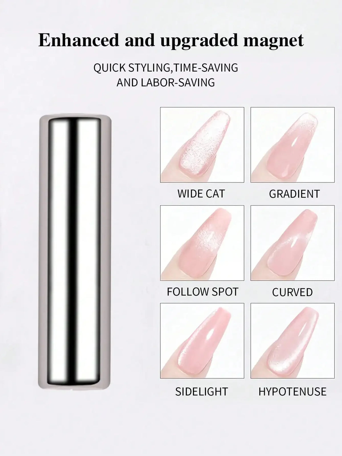 3x0.7cm Round Nail Art Cat Eye Gel Magnetic Pen for Gel Polish 3D Cat Eye Nails Painting Strong Magnet Stick Manicure DIY 2030