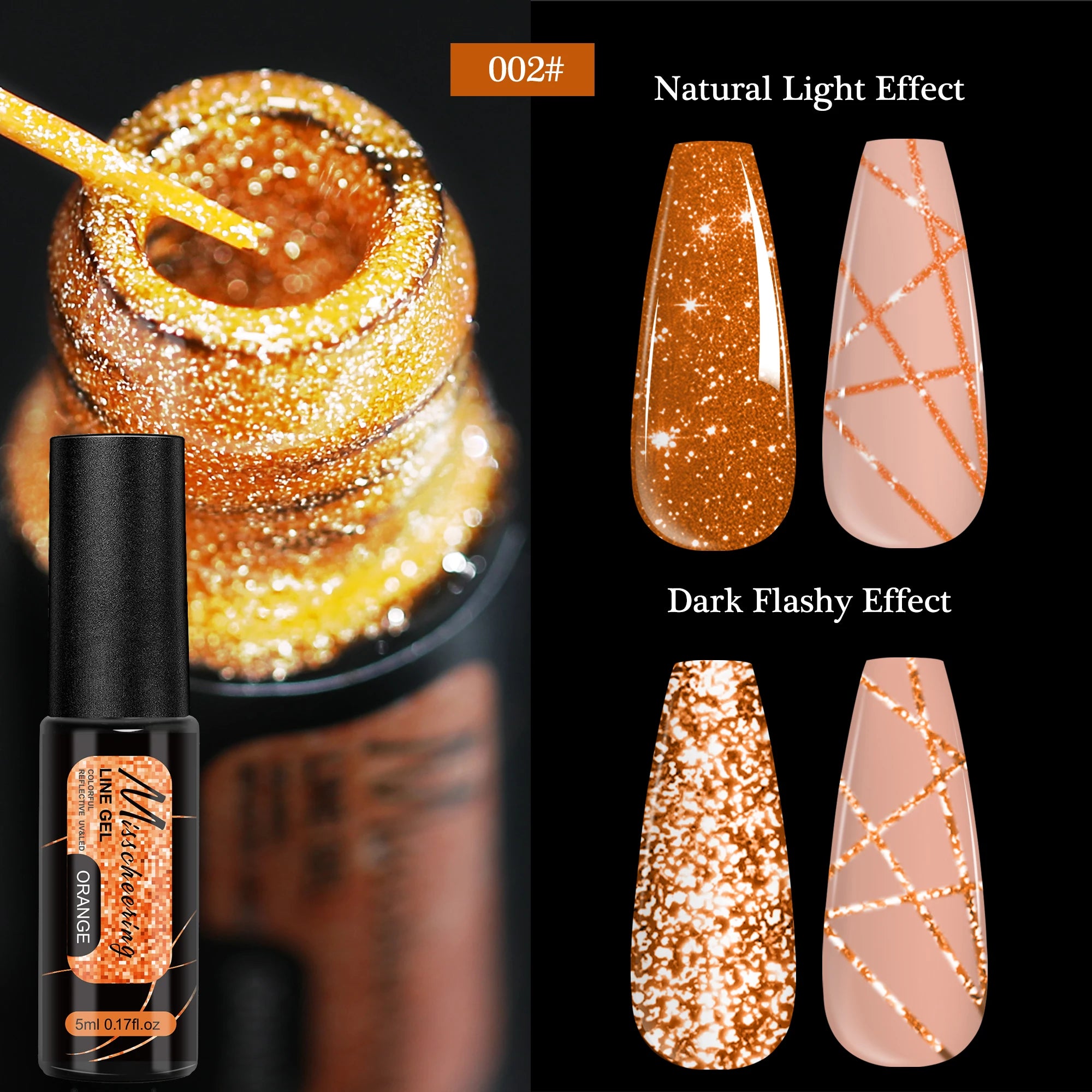 5ml Fluorescent Diamond Line Gel Shiny Painted Gel Nail Polish Semi-Permanent UV Gel Polish Varnish DIY Nail Art Design Salon