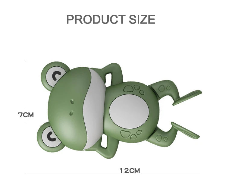 Baby Cute Animal Swimming Frog Shower Clockwork Toys When Baby Bath in Bathroom Baby Water Toy for Kids Clockwork Bath Toys Gift