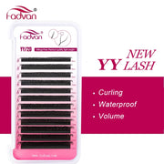 FADVAN YY Shape 6-15mm Lashes 2D 0.07/0.05mm Faux Mink C/D Curl Natural Soft Brazilian Premade Volume Fan Eyelashes Extension