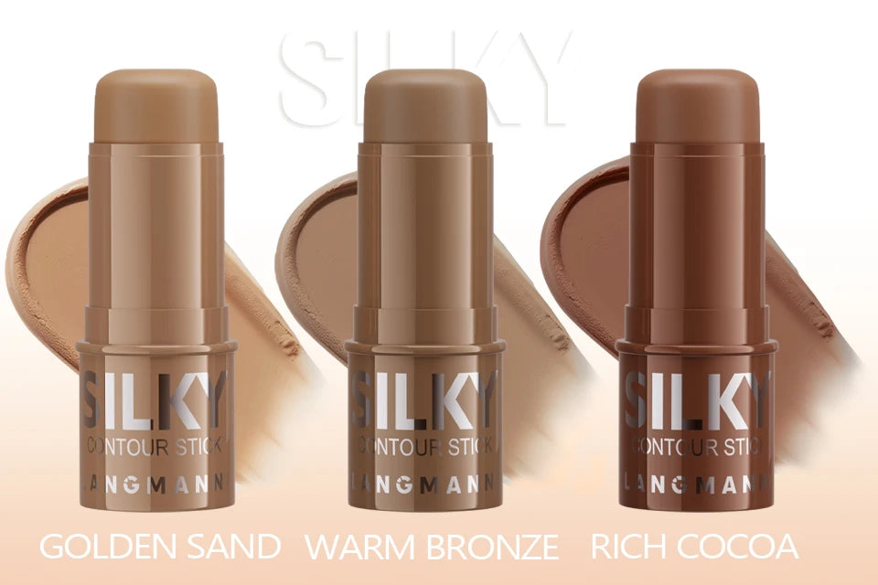 LANGMANNI Tri-Color Multi-Functional Face Brightening Contour Stick Contouring & Brightening Skin-Perfecting Stick