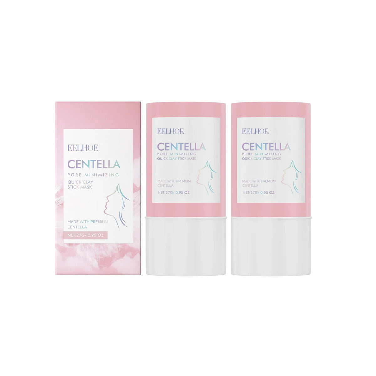 Centella Asiatica Clay Mask Stick Exfoliating Soothing Skin Cleaning Repair Facial Pores Control Oil Moisturizing Clean Mask 27g