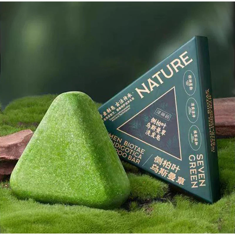 Arborvitae Leaf Shampoo Soap Handmade Natural Herbal Scalp Itching Relief Promote Hair Growth Prevent Hair Loss And DandruffSoap