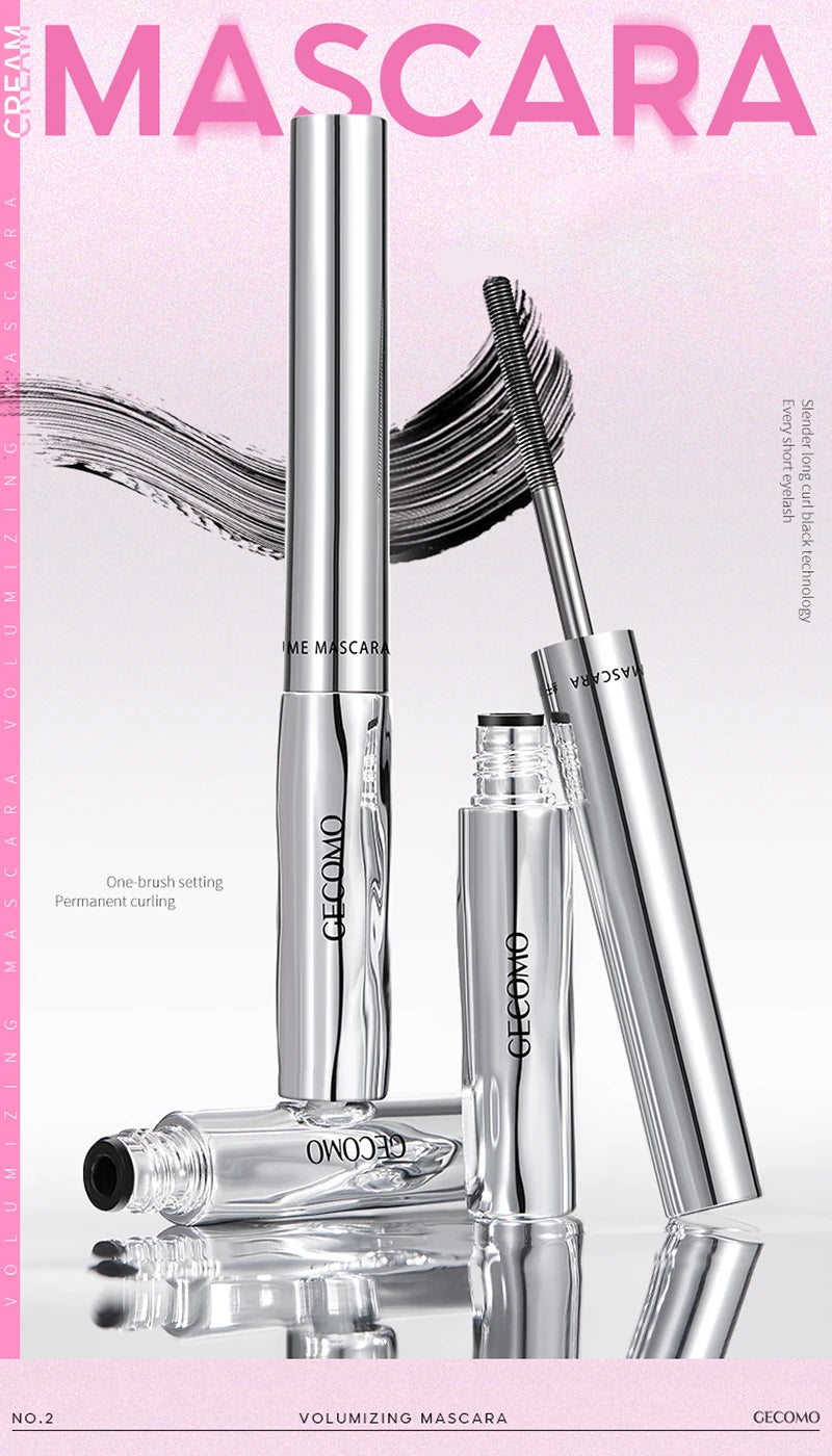 Long-lasting curling mascara Waterproof and sweat-proof Separates each lash Thick and voluminous Steel tube mascara