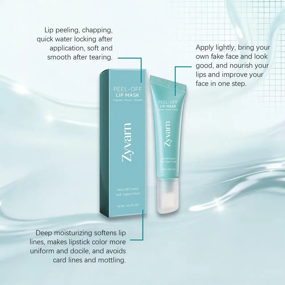 Peel-Off Lip Mask Hydrating Exfoliating Lip Scrub Mask for Dry Lips, Moisturizing Plumping Lip Peel Mask to Remove Dead Skin