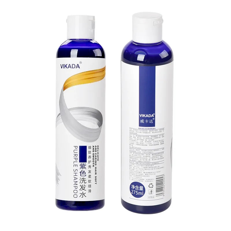Color Fixing Hair Dye Shampoo to Cover Gray Hair Fade Yellow After Bleach Hair Shampoo Non-irritating Purple Shampoo for Blonde