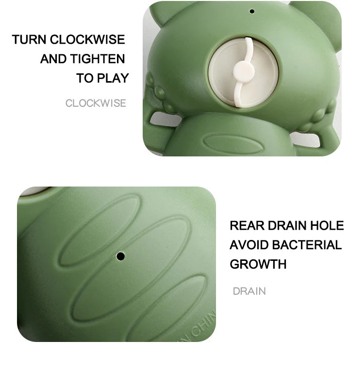 Baby Cute Animal Swimming Frog Shower Clockwork Toys When Baby Bath in Bathroom Baby Water Toy for Kids Clockwork Bath Toys Gift
