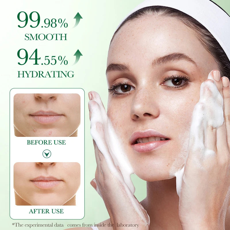 BIOAOUA Centella Asiatica Face Cleanser Gentle Daily Foam Cleanser with Hyaluronic Acid & Niacinamide for Deep Pore Cleansing