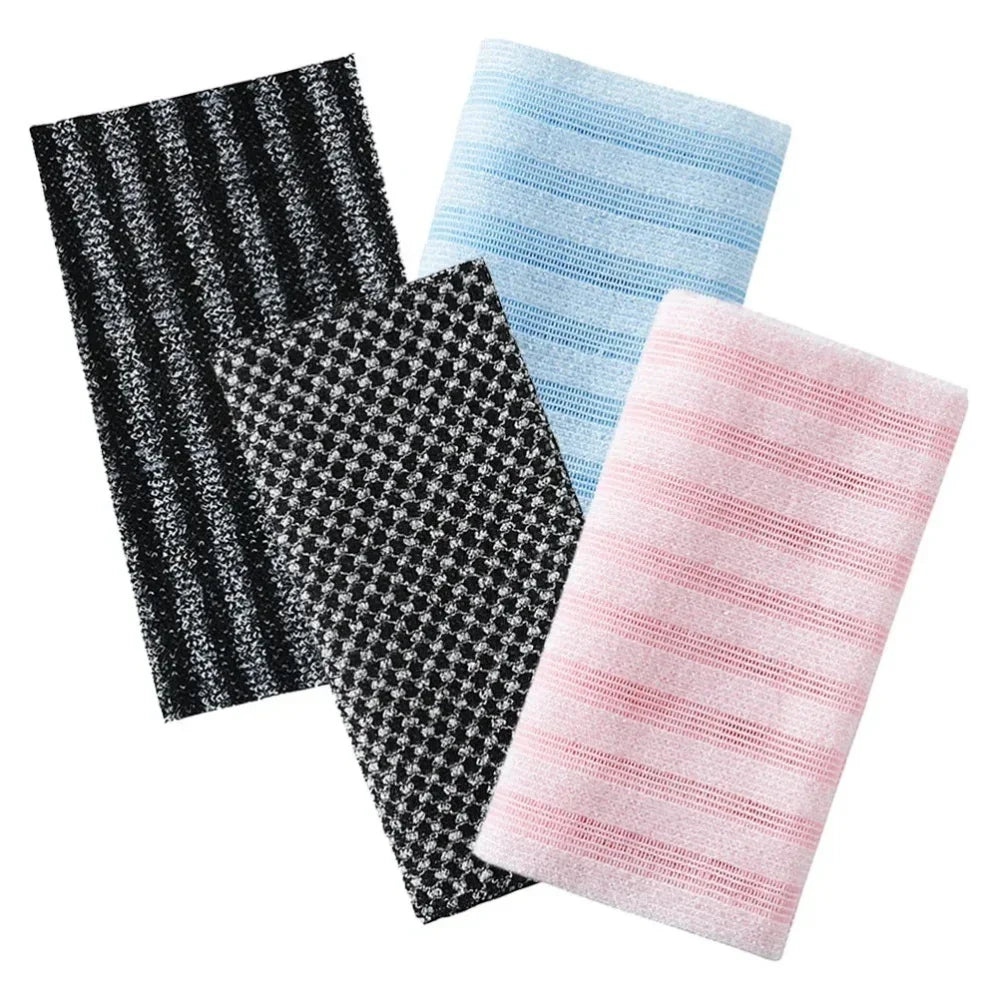 1Pcs Double Sided Long Nylon Exfoliating Back Scrub Towel Japanese Painless Body Mud Rub Strip Shower Bathroom Accessories