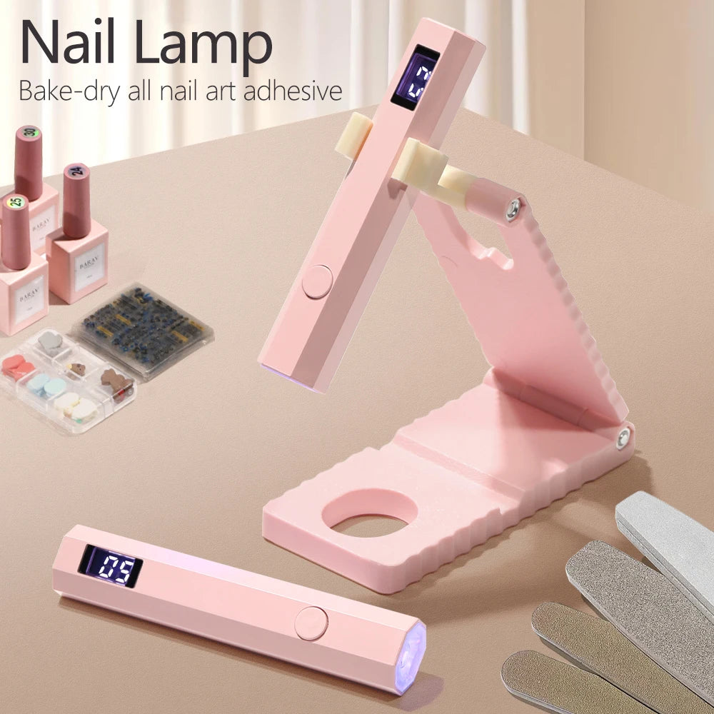 YIKOOLIN Convenient Rechargeable Nail Dryer UV LED Handheld Lamp Fast Curing All Gel Polish Mini Manicure Tool USB Portable Ligh