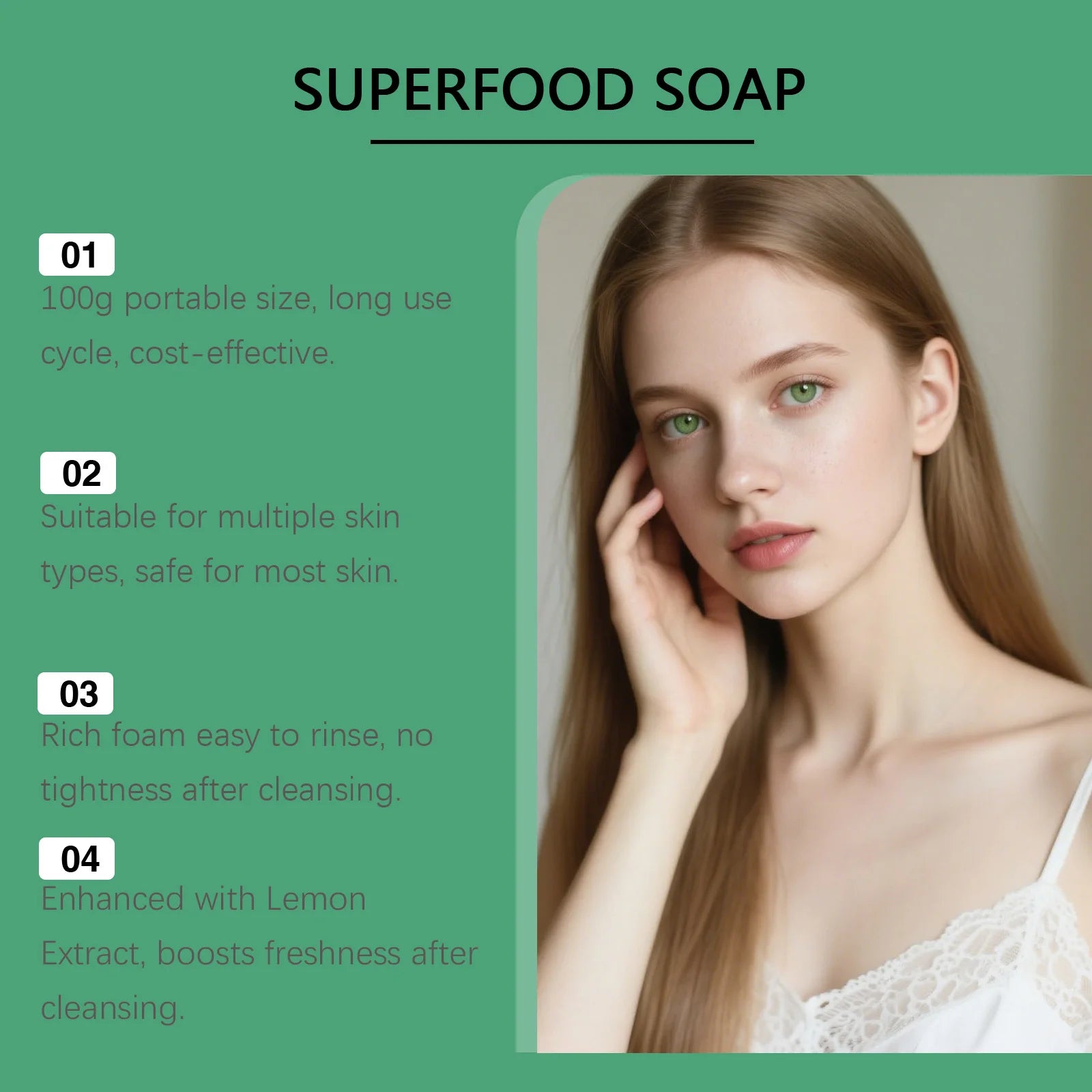 Face Washing Soap Essential Oil Natural Gentle Cleaning Pore Dirts Moisturizing Acne Care Oil Control Refreshing Facial Soap