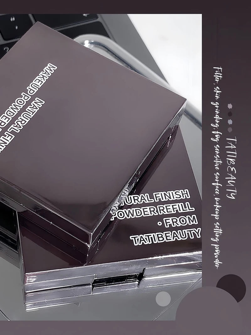 TATIBEAUTY Small Silver Block Powder Soft Focus Oil Control Setting Powder Concealer Pore Light Powder Loose Powder