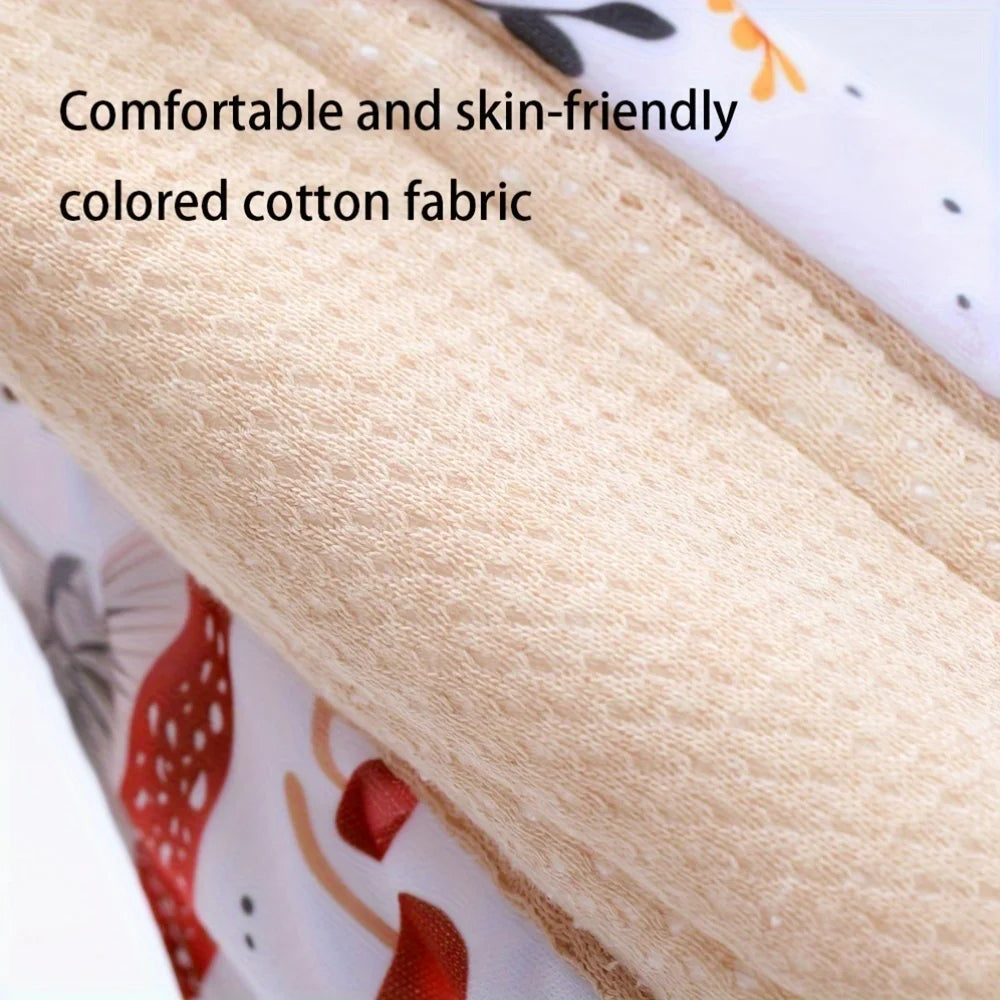 Reusable Sanitary  Napkins Washable Cotton Panty Liners Soft Cloth Menstrual Pads  4pcs Pads with 1pc Mini Wet Bag