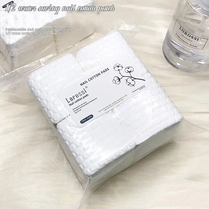 ●200/500Pcs White Nail Cotton Pad  For Nail Wipe Lint-Free Nail CottonGel Polish RemoverNail Art Cleaning Tool