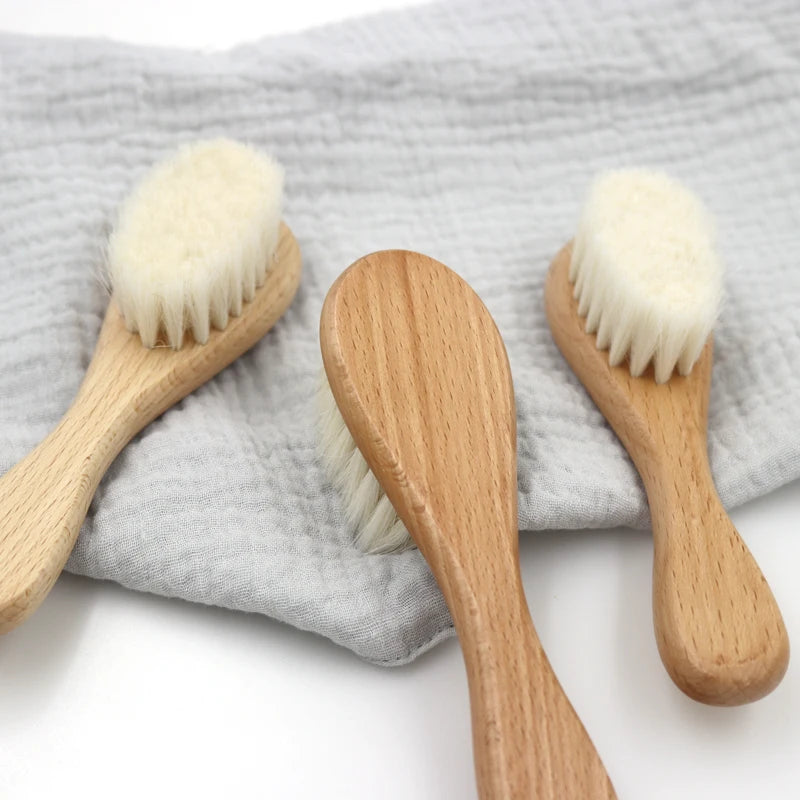 2pcs comb and brush set baby care beech wood brush and comb gift set TG183