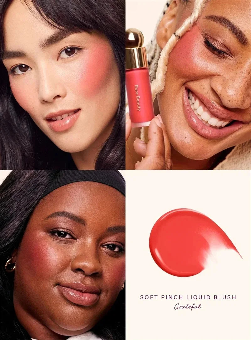 Rare Beauty Light Silky Touch Highlighter Soft Pinch Liquid Blusher Positive Light Lqiuid Luminizer Lasting Oil Control Makeup
