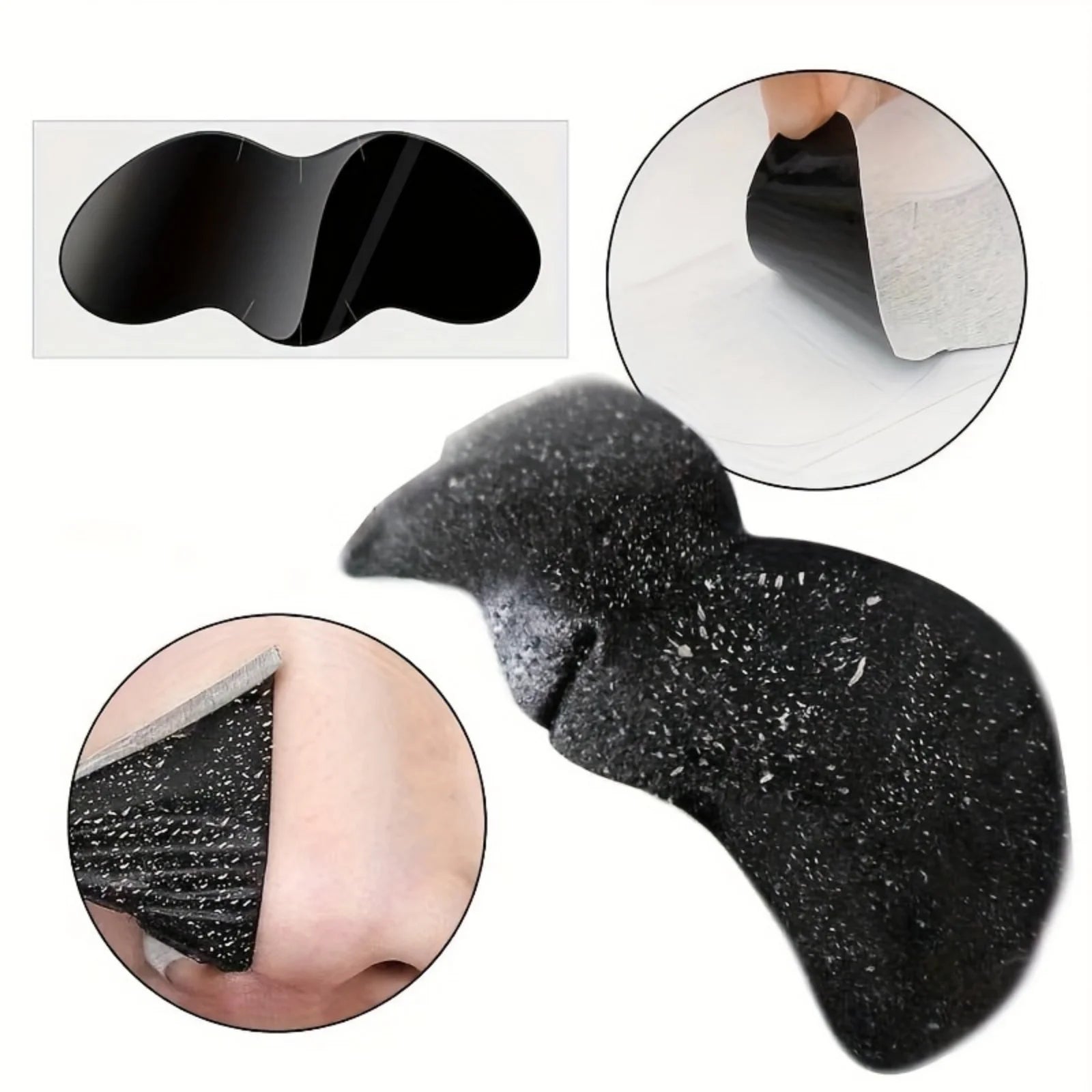 Natural Bamboo Charcoal Nose Strips, Deep Cleansing Blackheads, Gently Purify Pores & Absorb Impurities