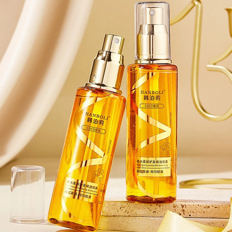 Perfume Hair Serum Spray - 2 in 1 Perfumed Smoothing Spray, Frizz Control & Anti-Static, Leave-In, Floral Scent, Quick-Dry Spray
