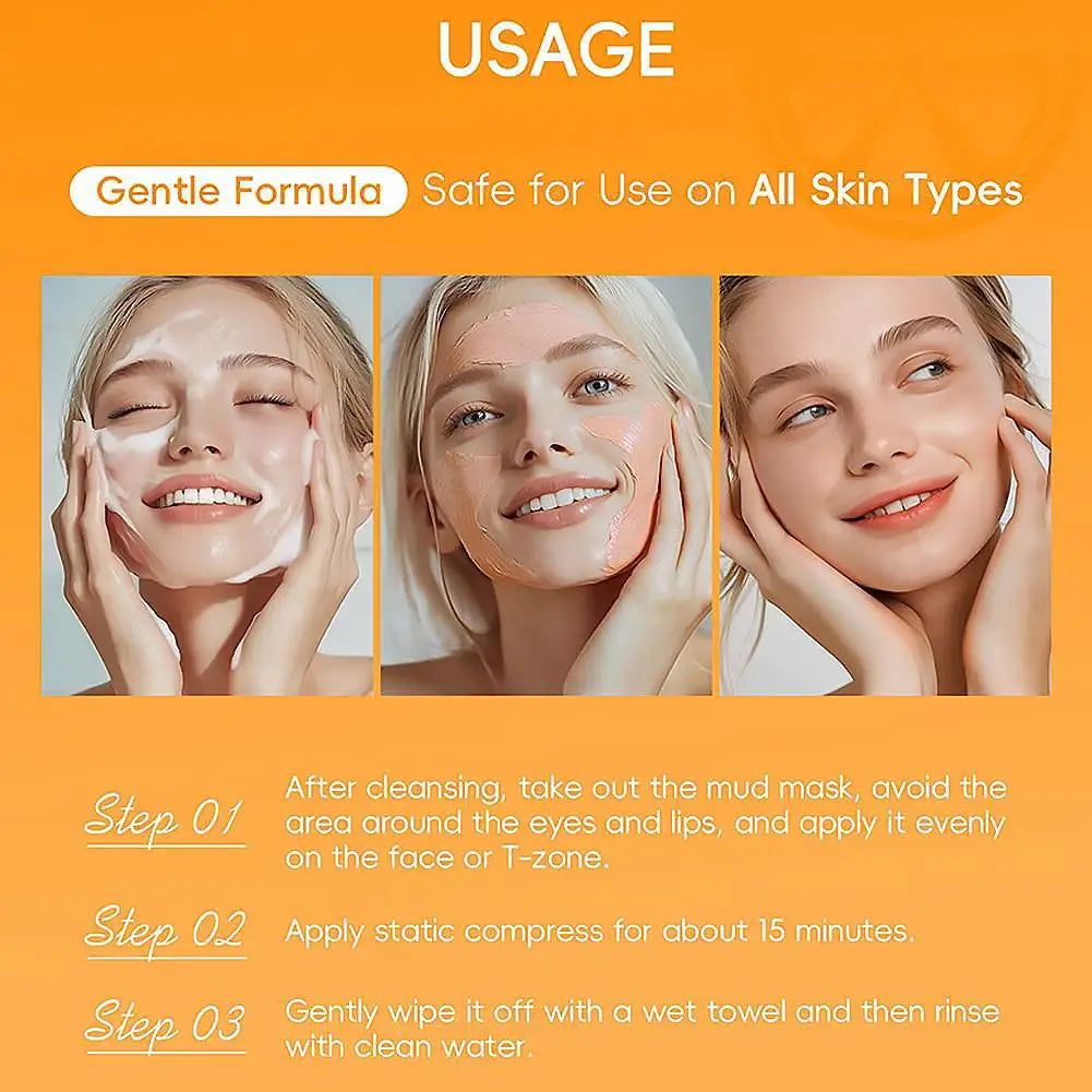 LAIKOU Mud Mask Deep Cleansing Remove Acne Oil Control Mask Hydrating Smooting Face Skin Balance Skin Tone Mud Mask for Women