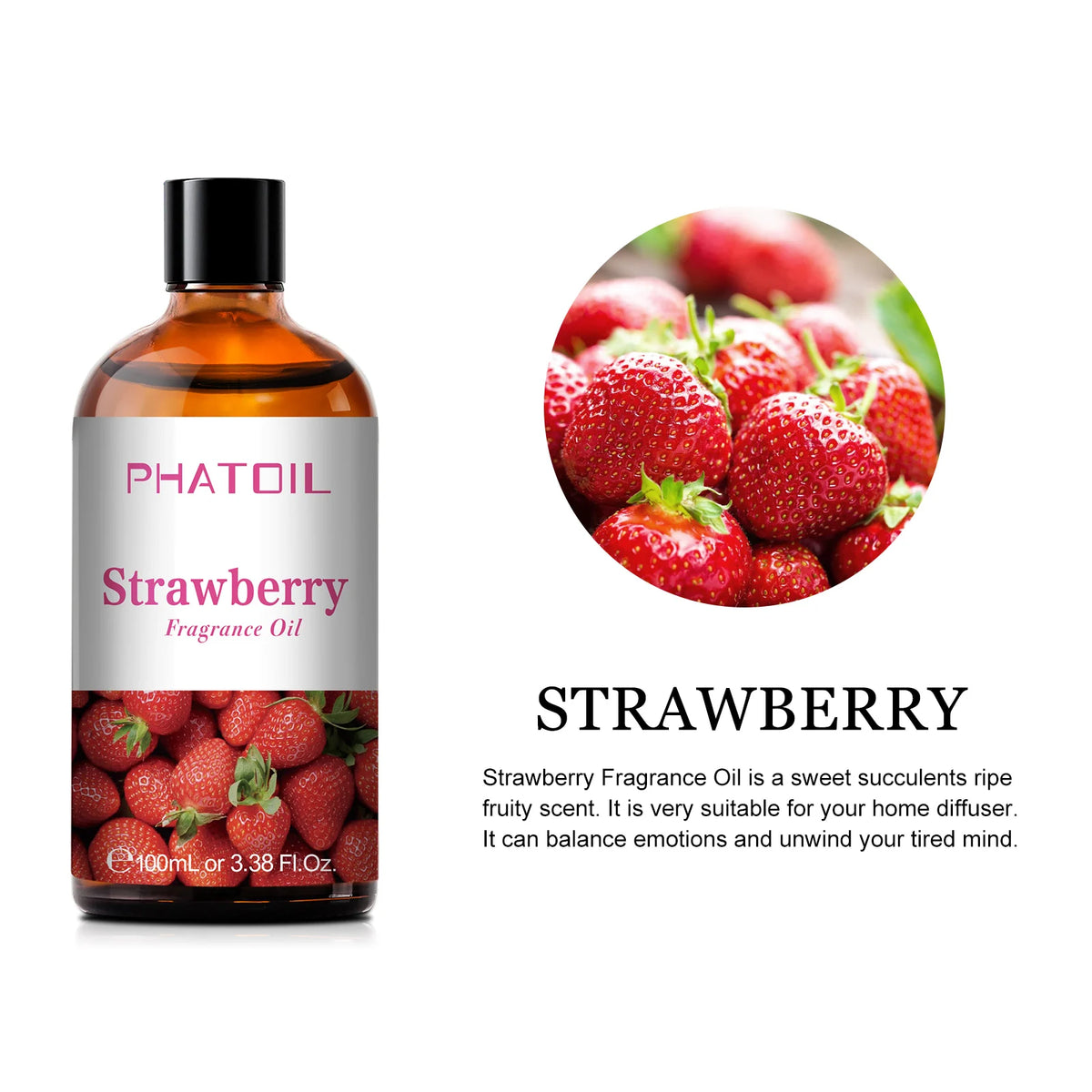 Phatoil 100ml Blueberry Fragrance Oils Coconut Vanilla Green Apple Mango Cranberry Strawberry Grape Guava Cherry Esssential Oils
