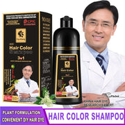 Hair Wash Black Shampoo Hair Dye Black Color Permanent Authentic No Harm Natural Plants No Stimulation