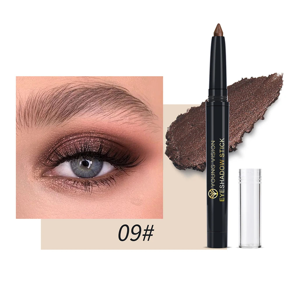 Shimmer & Matte Multi-Color Eyeshadow Sticks | Blendable, Long-Lasting Eye Shadow Pencils Smooth Application for Bold or Natural