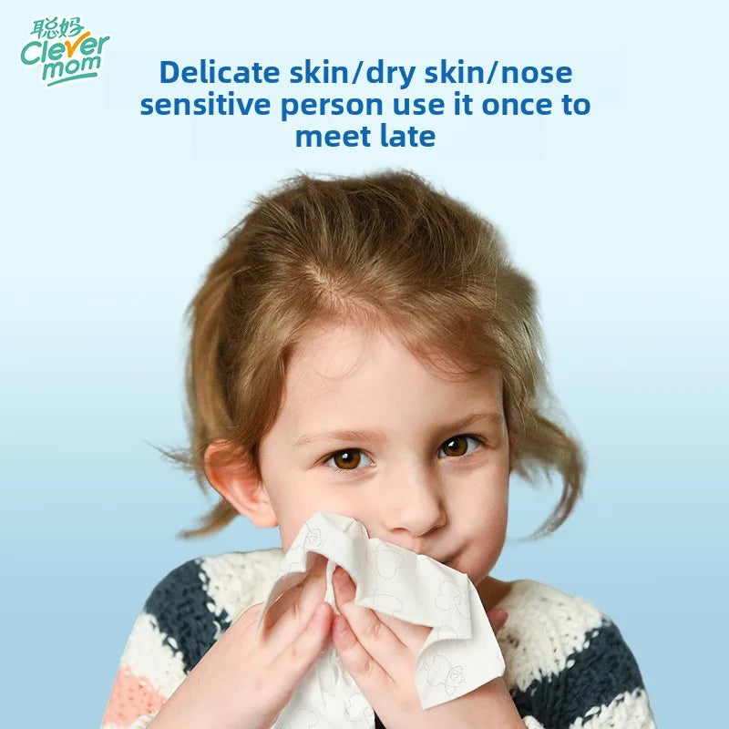 15 Packs 120 Pieces/Pack Thickened 6 Layers Baby Tissue Cream Moisturizing Cloud Tissue Soft Gentle Wipes for Sensitive Skin