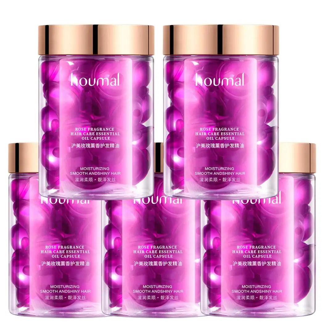 Hair Styling Serum for Frizzy & Dry Hair Rose Essence Oil Capsules  Leave-in Anti Frizz Conditioner Repairs Dry, Damaged Hair