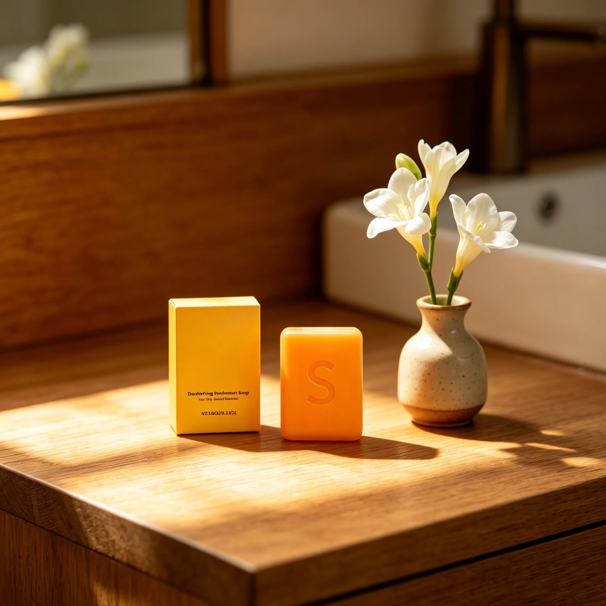 Persimmon Body Cleansing Soap Keep Brightening Improve Odor Deeply Nourish Reduce Dark Acne Removal Care Soap For Women Man 100g
