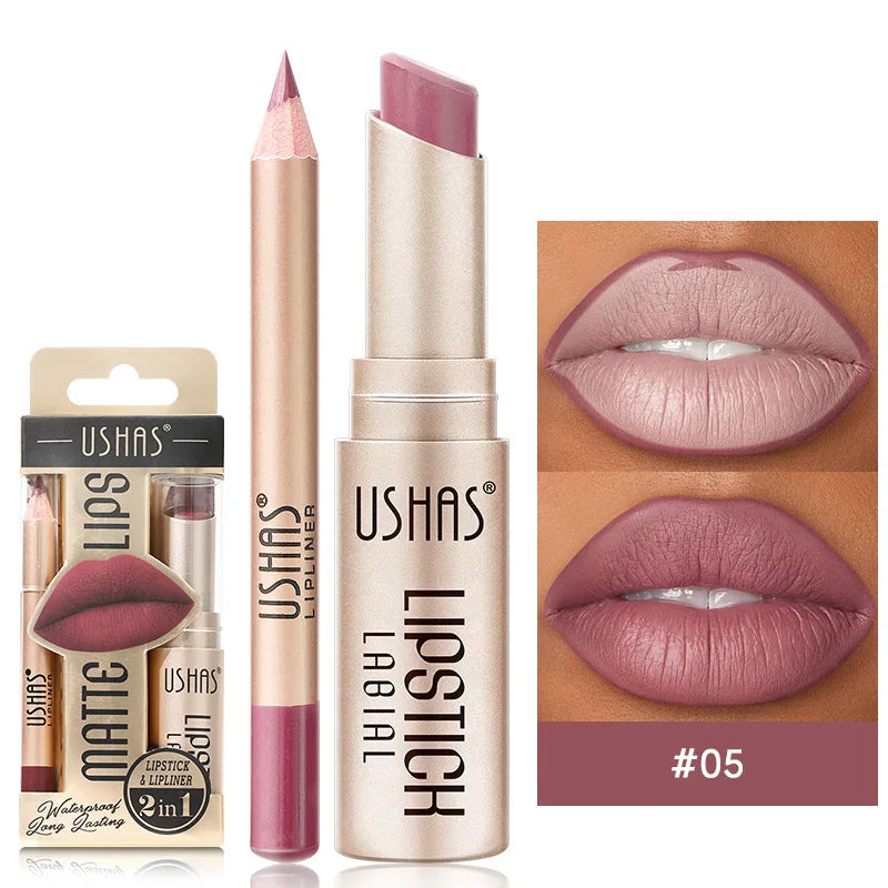 12 Color Matte Lipstick Set Long Lasting Nude Red Lipstick With Lipliner Not Dry Easy Coloring Lip Makeup Kit