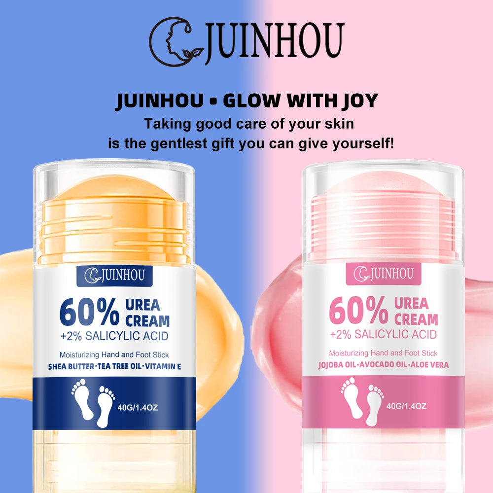 JUINHOU 60%Urea Hands and Feet Cream Powerful Repair Intensely Moisturizes Hand and Feet Refreshing and Non-greasy Portable